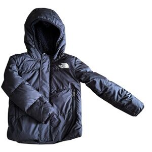 The North Face Kids Hooded Puffer Jacket – Black (Size 3T)